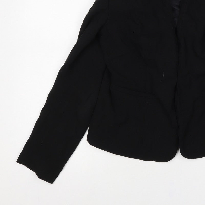New Look Women Black Size 12 Shawl Lapel Tailored Blazer