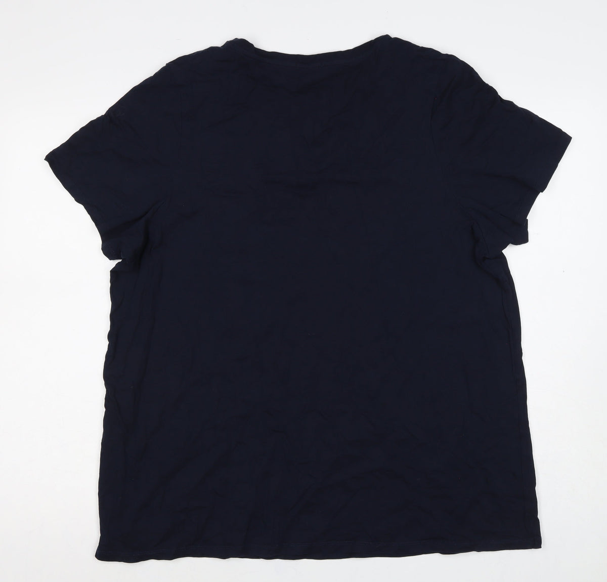 River Island Women Blue Size 20 Paris Sequin Short Sleeve T-Shirt