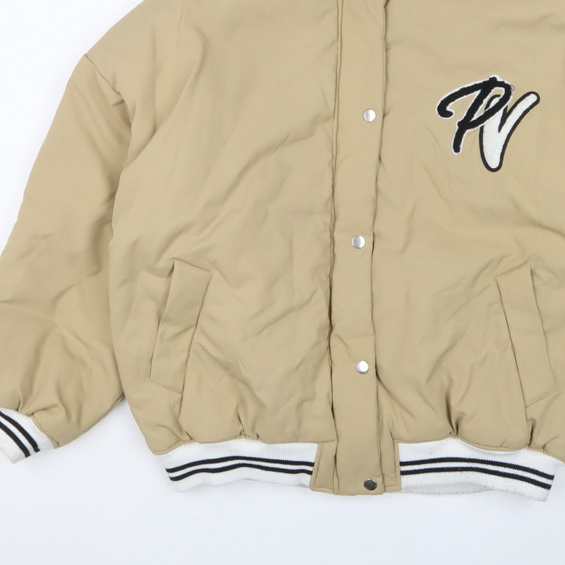 Missguided Women’s Beige UK 6 Padded Varsity Bomber Jacket