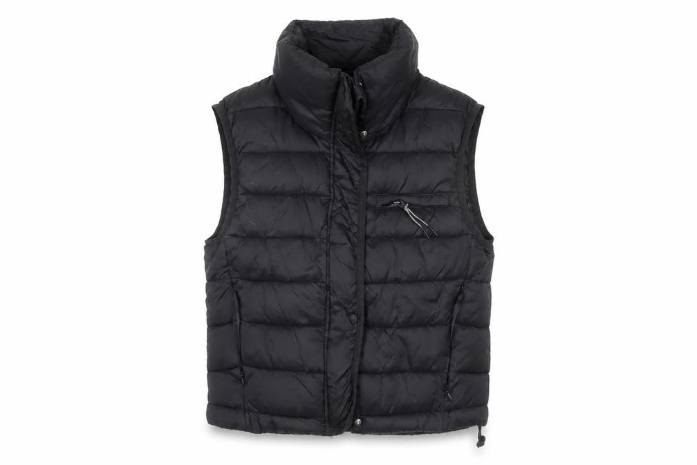 Zara Womens Black S Puffer Gilet Quilted Padded Zip