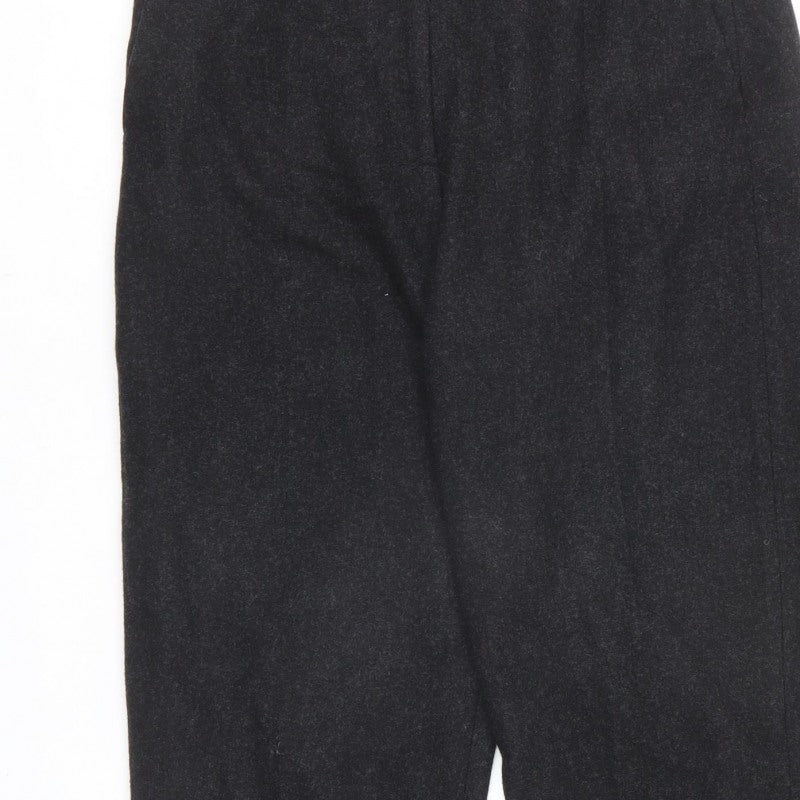 Jigsaw Women Black UK 14 Wool Blend Tailored Cropped Trousers