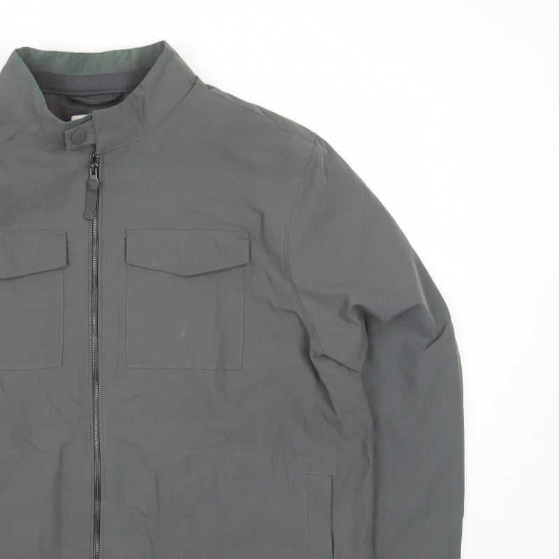 (UN)BIAS Men’s Grey XL Nylon Basic Jacket Stand Collar