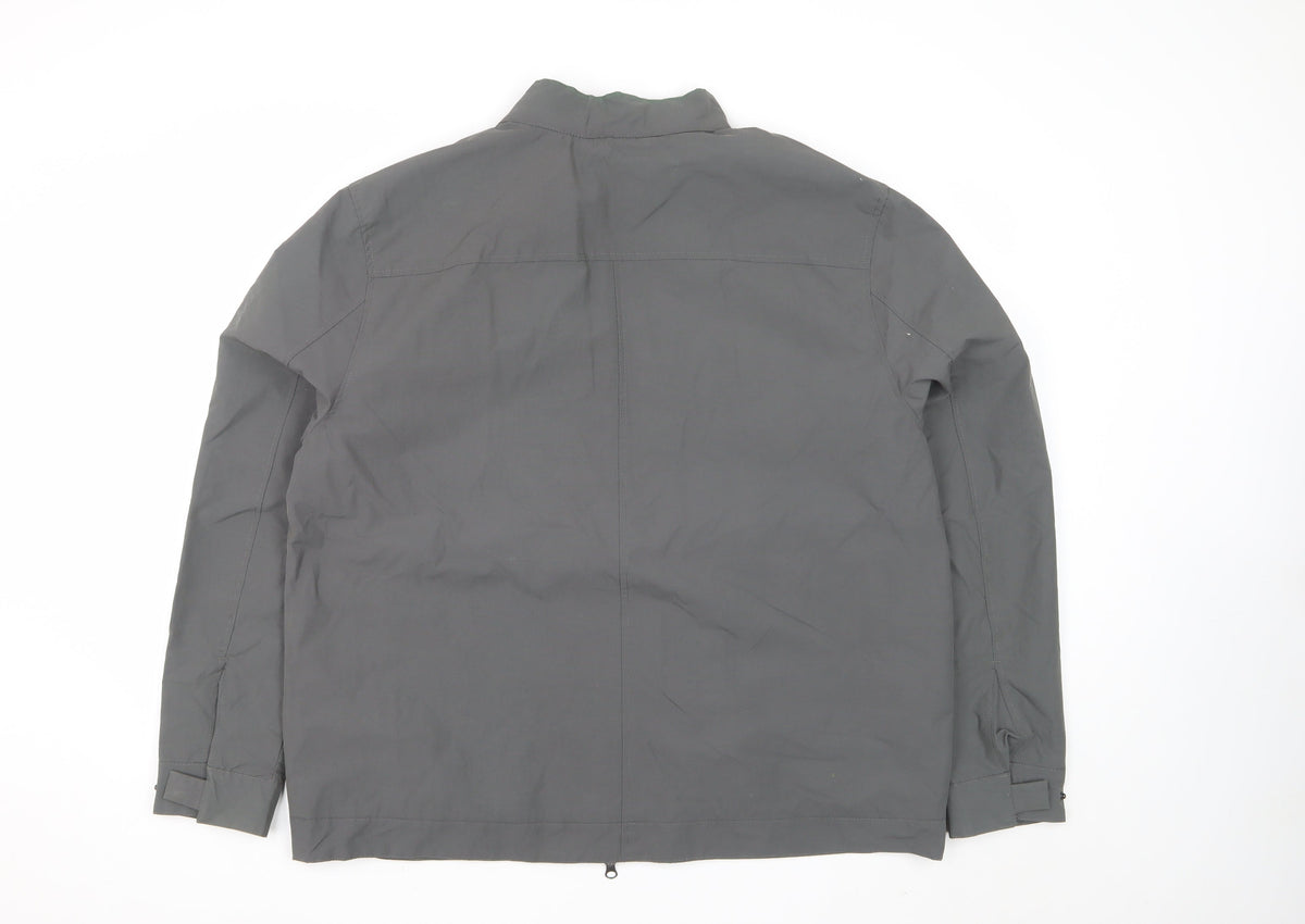 (UN)BIAS Men’s Grey XL Nylon Basic Jacket Stand Collar