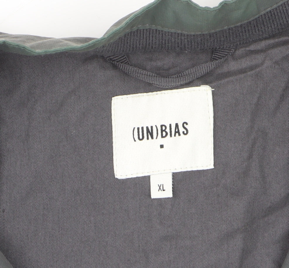(UN)BIAS Men’s Grey XL Nylon Basic Jacket Stand Collar