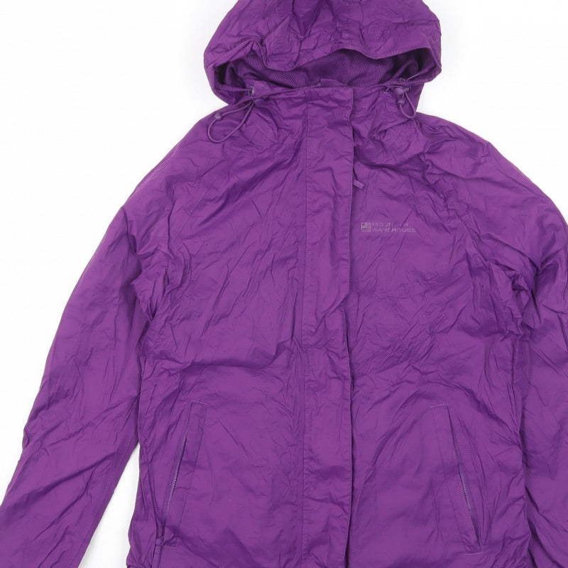 Mountain Warehouse Women's Purple UK 8 Rain Coat Waterproof Jacket