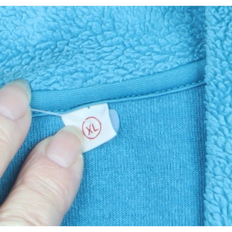 Womens Blue XL Half Zip Fleece Pullover Sweatshirt High Neck