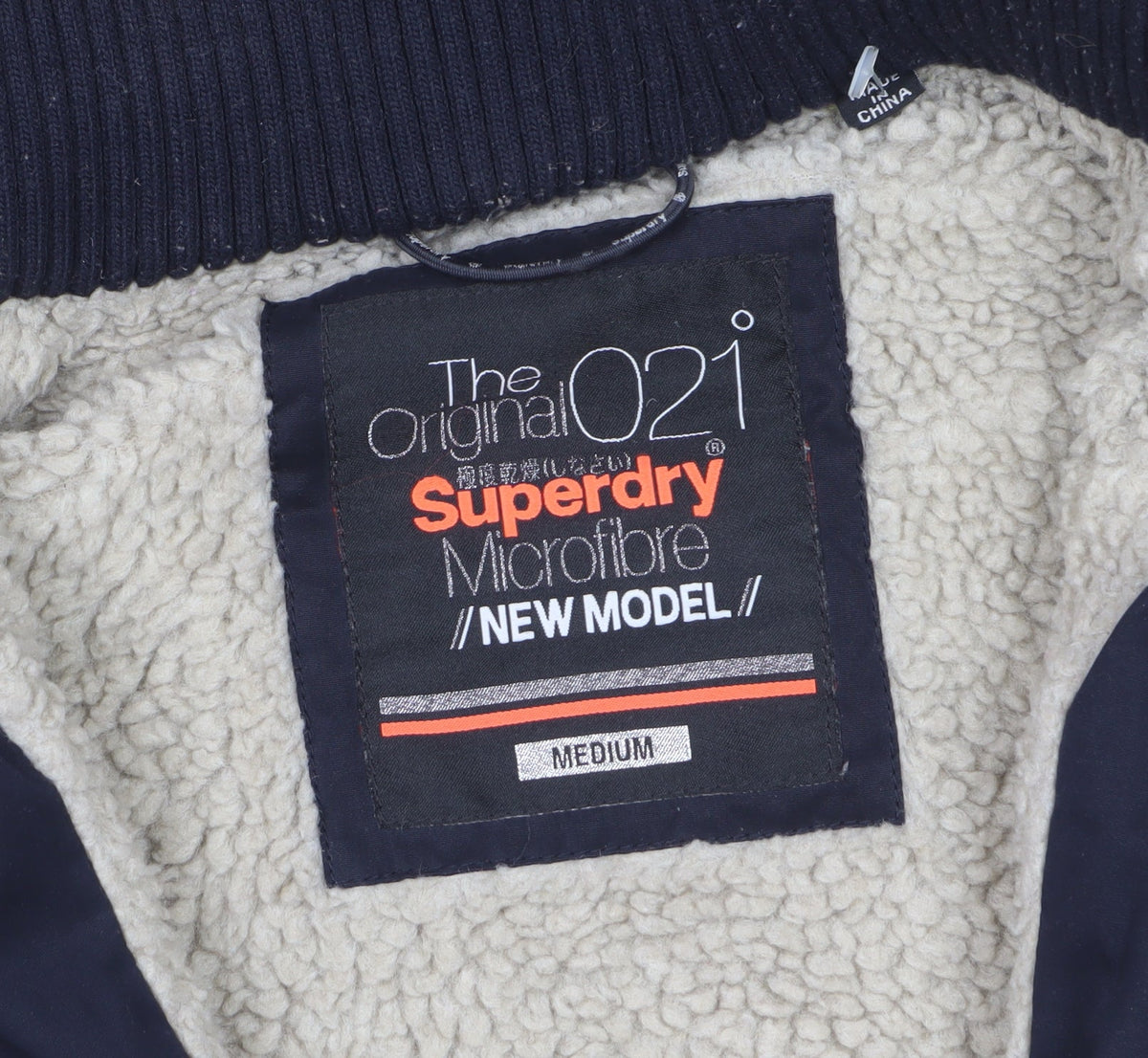 Superdry Women Blue Medium Microfibre Fur Trim Hooded Parka Coat