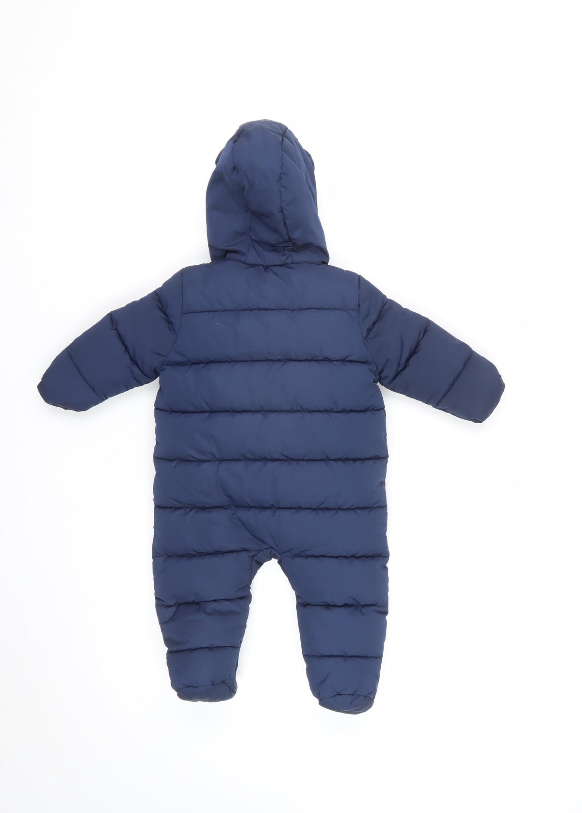 Fred & Flo Unisex Baby Blue 3-6 Months Padded Hooded Snowsuit
