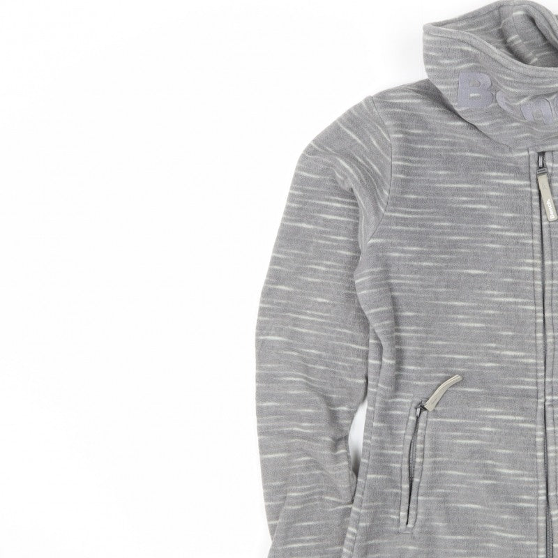 Bench Women’s Grey Fleece Hooded Full Zip Jacket UK 8