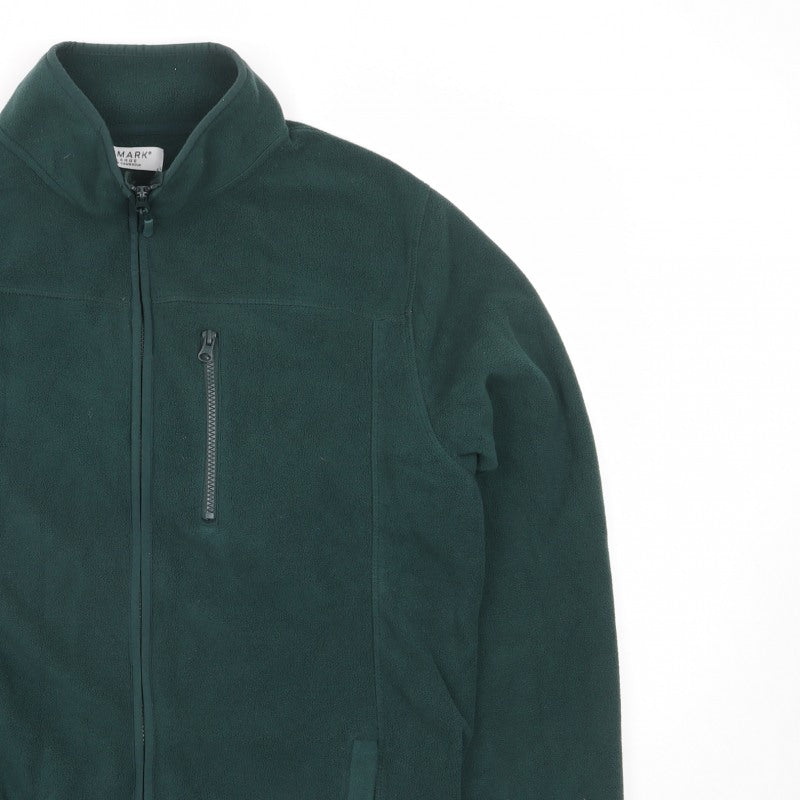 Primark Men’s Green XL Fleece Full Zip Outdoor Jacket Pockets