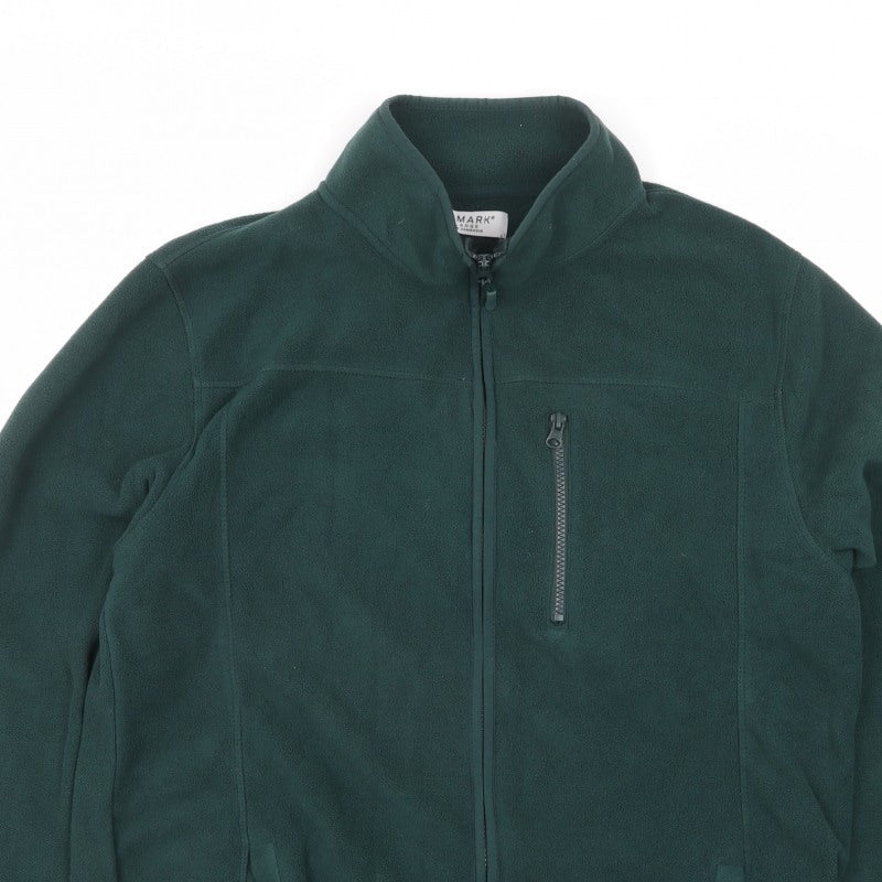 Primark Men’s Green XL Fleece Full Zip Outdoor Jacket Pockets