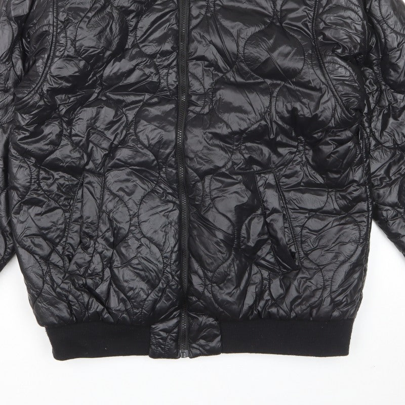 H&M Women’s Black S Quilted Padded Bomber Jacket Full Zip
