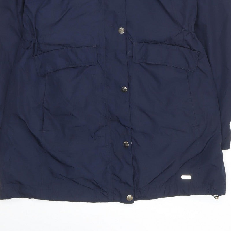 Luhta Women’s Navy UK 12 Long Hooded Parka Jacket