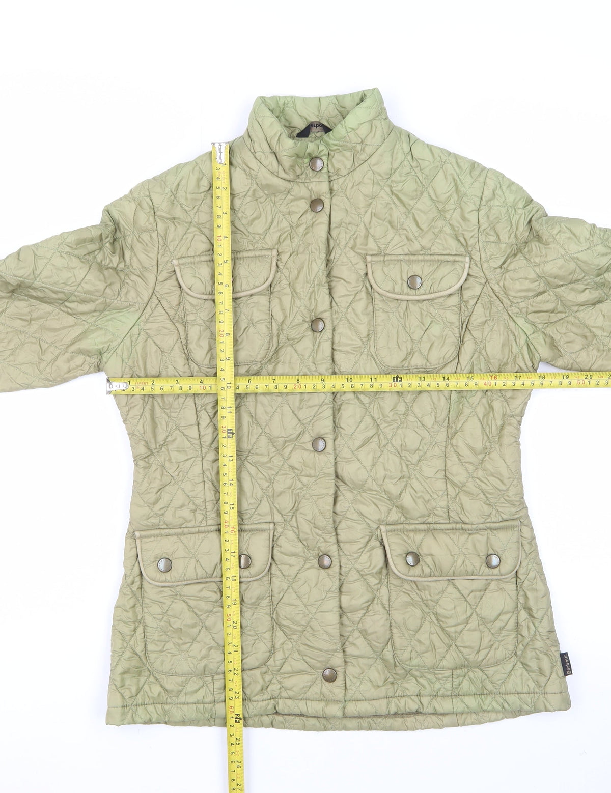 Barbour Women’s Green UK 10 Quilted Puffer Jacket Collared