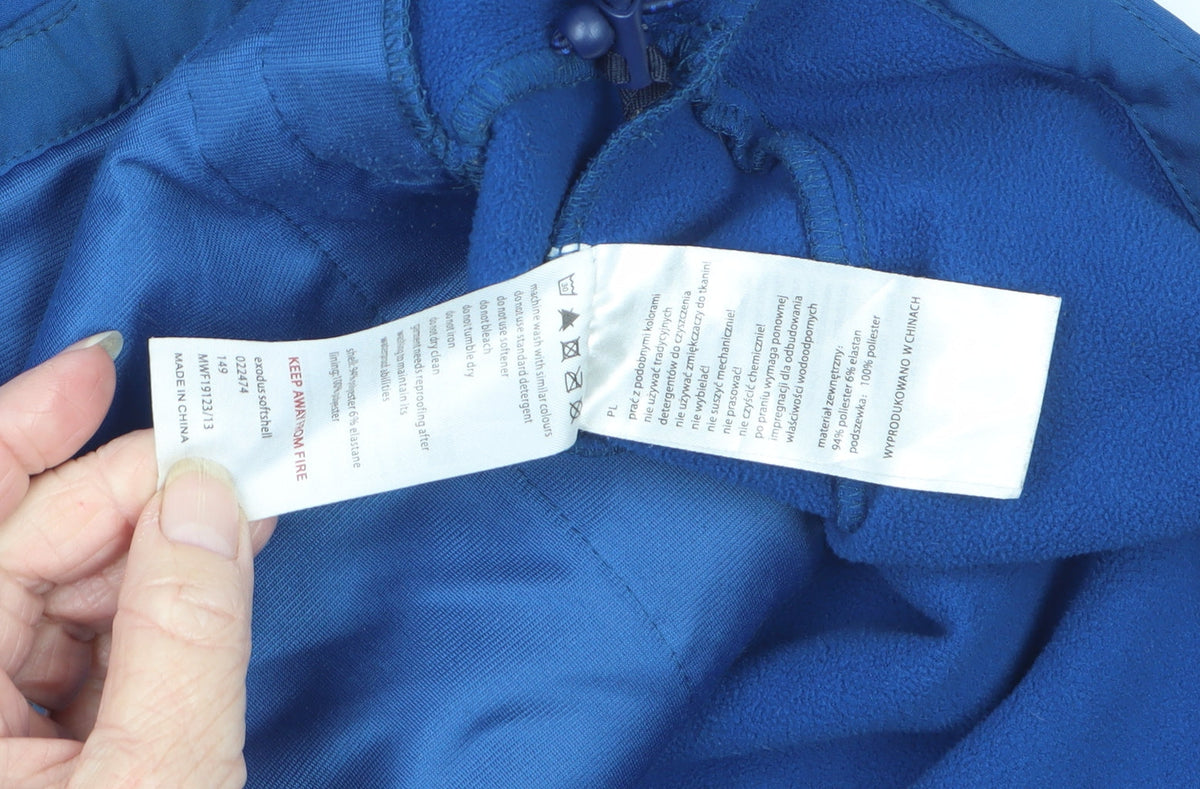 Mountain Warehouse Mens Blue L Exodus Softshell Hooded Outdoor Jacket