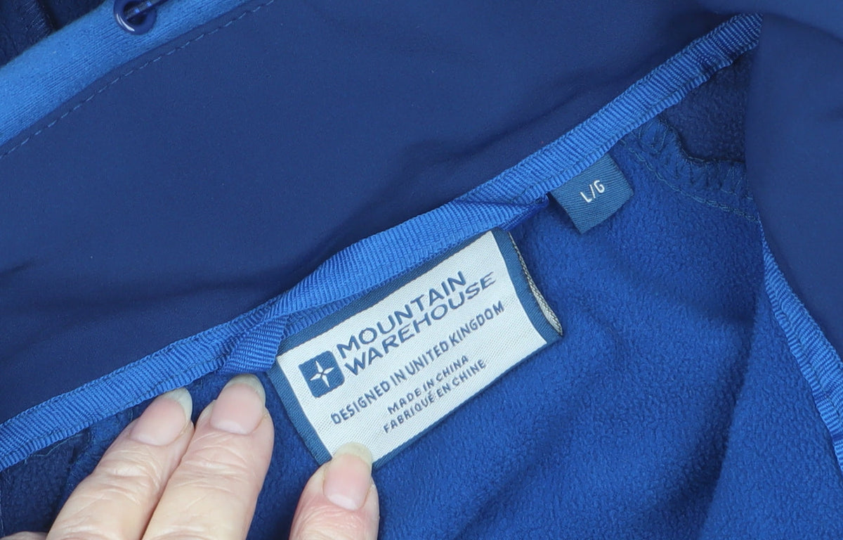 Mountain Warehouse Mens Blue L Exodus Softshell Hooded Outdoor Jacket