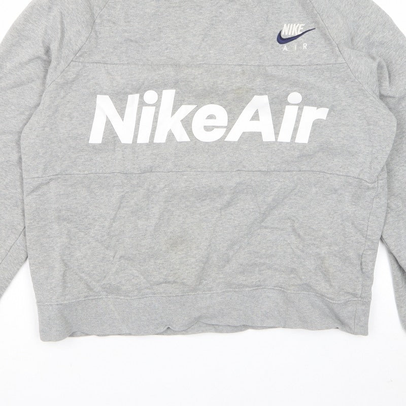 Nike Air Men’s Grey Small Crew Neck Graphic Fleece Sweatshirt