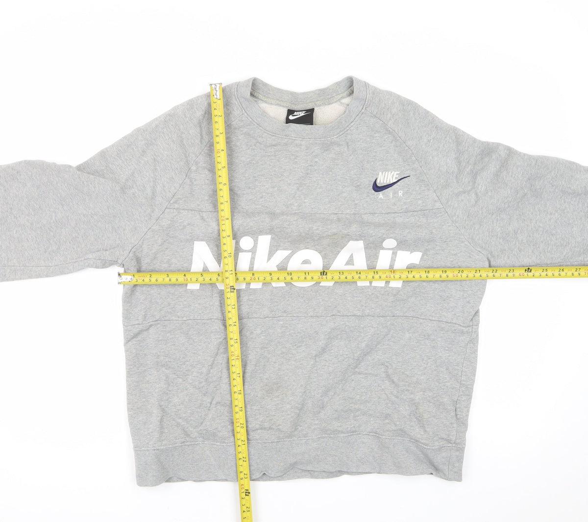 Nike Air Men’s Grey Small Crew Neck Graphic Fleece Sweatshirt