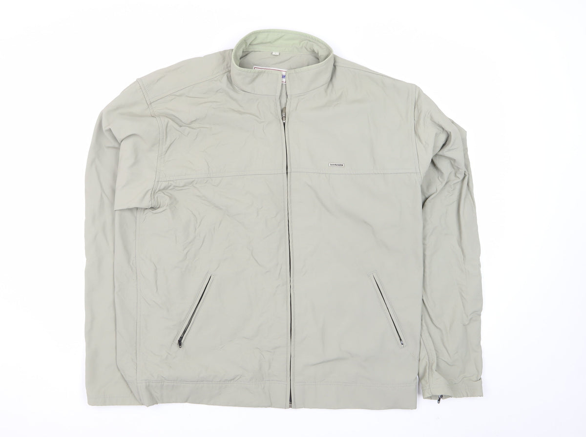 Lambretta Men's Beige L Basic Jacket Full Zip Stand-Up Collar