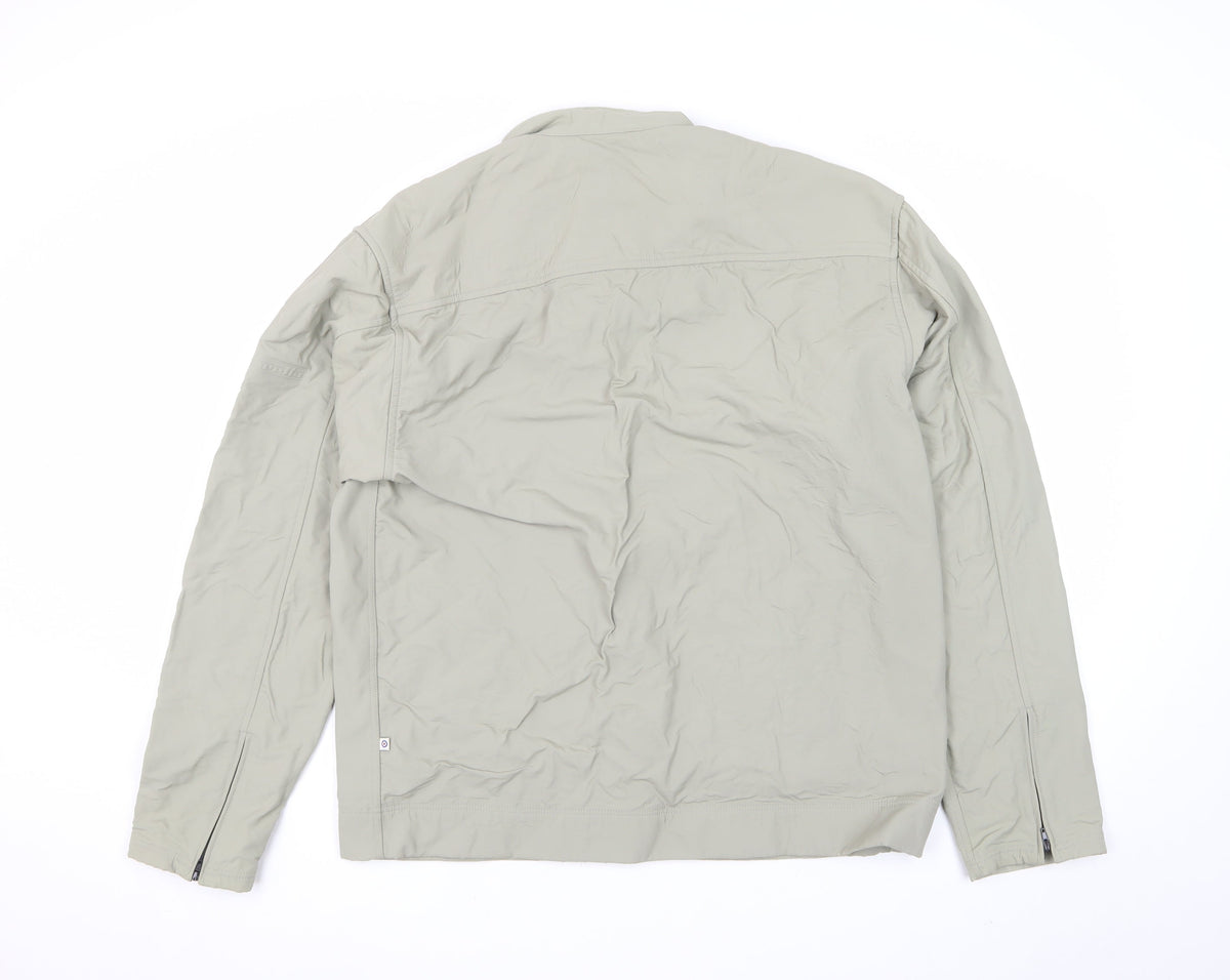 Lambretta Men's Beige L Basic Jacket Full Zip Stand-Up Collar