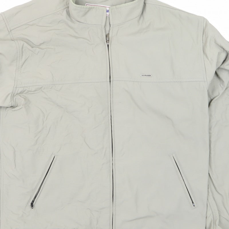 Lambretta Men's Beige L Basic Jacket Full Zip Stand-Up Collar