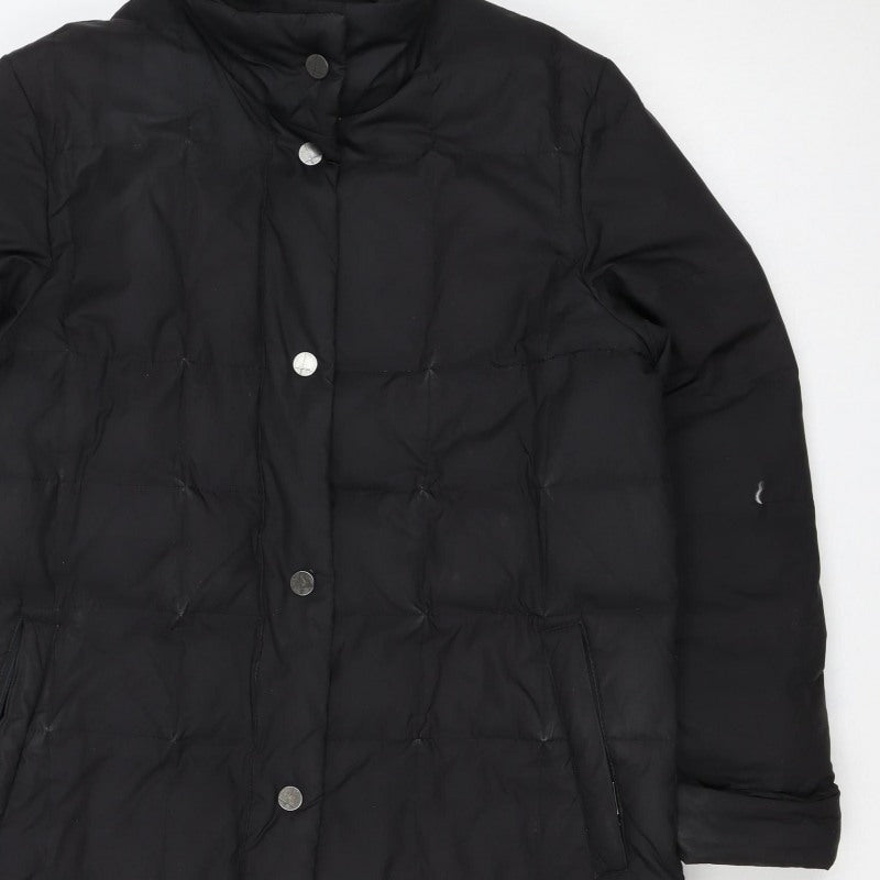 Sixth Sense Women Black UK 10 Mid-Length Quilted Puffer Jacket