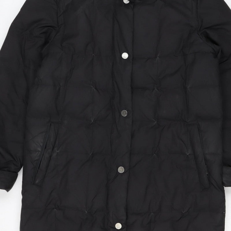 Sixth Sense Women Black UK 10 Mid-Length Quilted Puffer Jacket