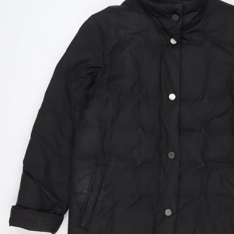 Sixth Sense Women Black UK 10 Mid-Length Quilted Puffer Jacket