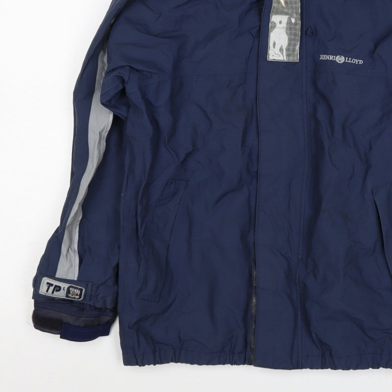 Henri Lloyd Boys Blue XL Ski Jacket Waterproof Reflective Full Zip