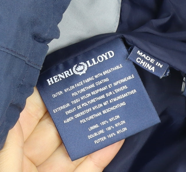 Henri Lloyd Boys Blue XL Ski Jacket Waterproof Reflective Full Zip