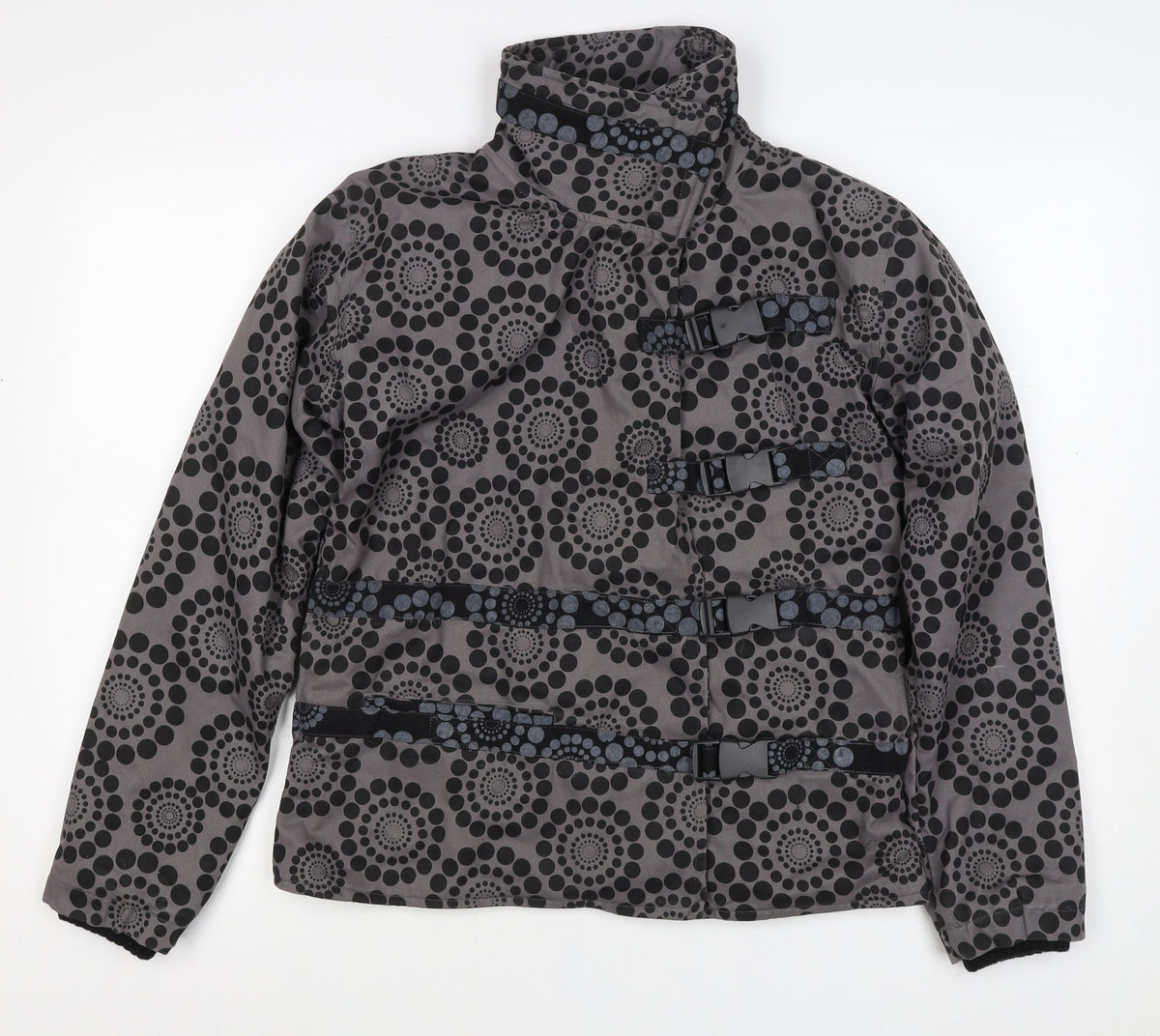 Little Kathmandu Women’s Grey Geometric Ski Jacket Size S Buckle