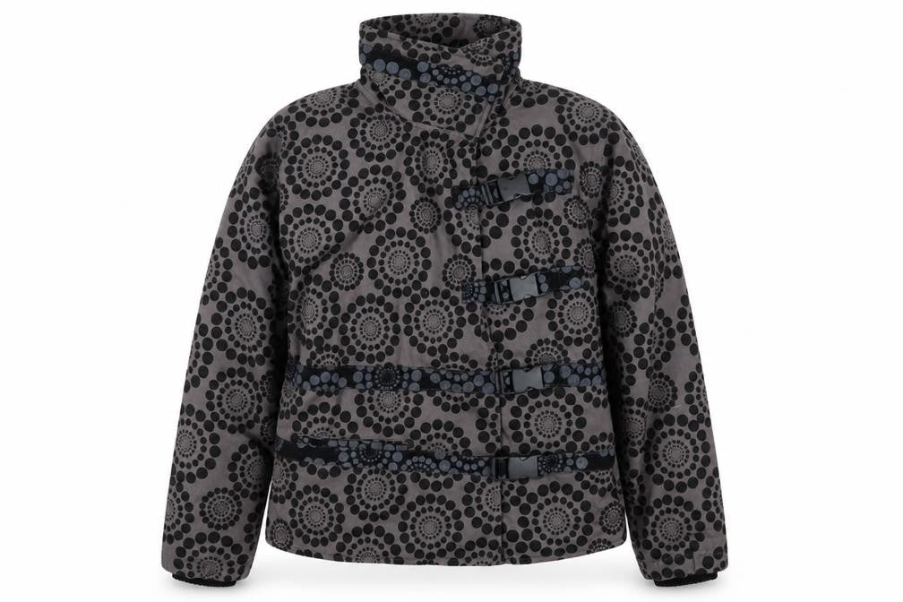 Little Kathmandu Women’s Grey Geometric Ski Jacket Size S Buckle