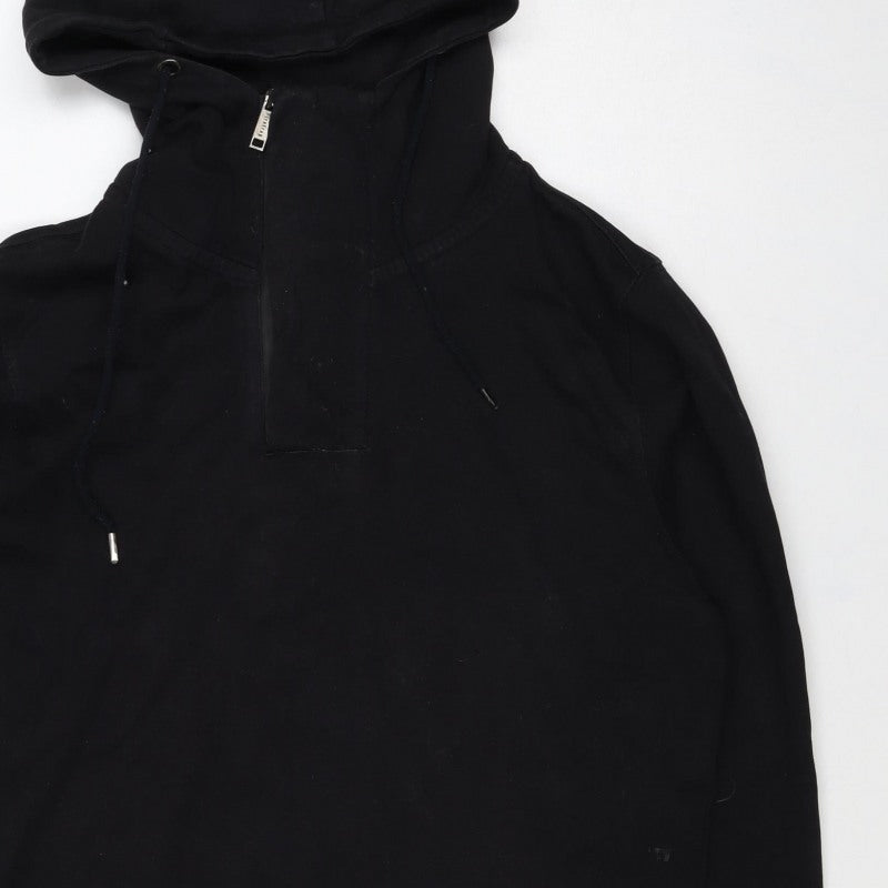 Firetrap Men's Black L Pullover Hoodie Drawstring Pocket Logo