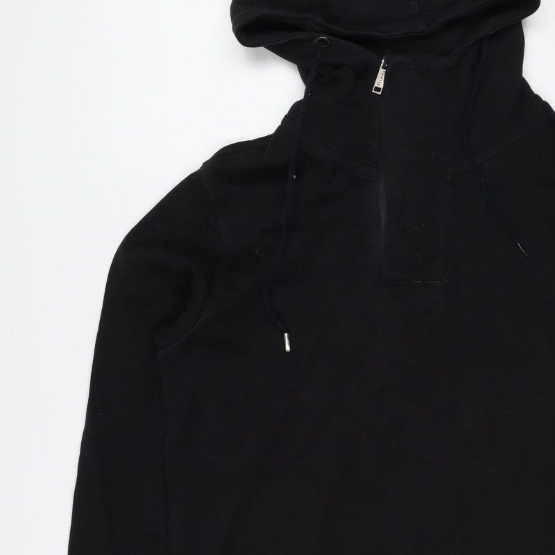 Firetrap Men's Black L Pullover Hoodie Drawstring Pocket Logo