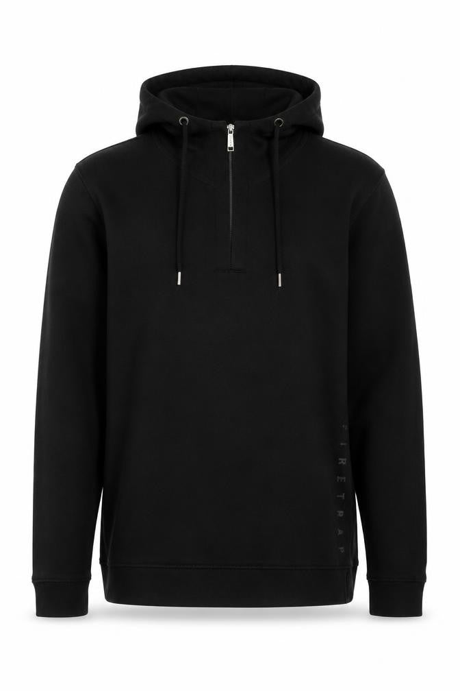 Firetrap Men's Black L Pullover Hoodie Drawstring Pocket Logo