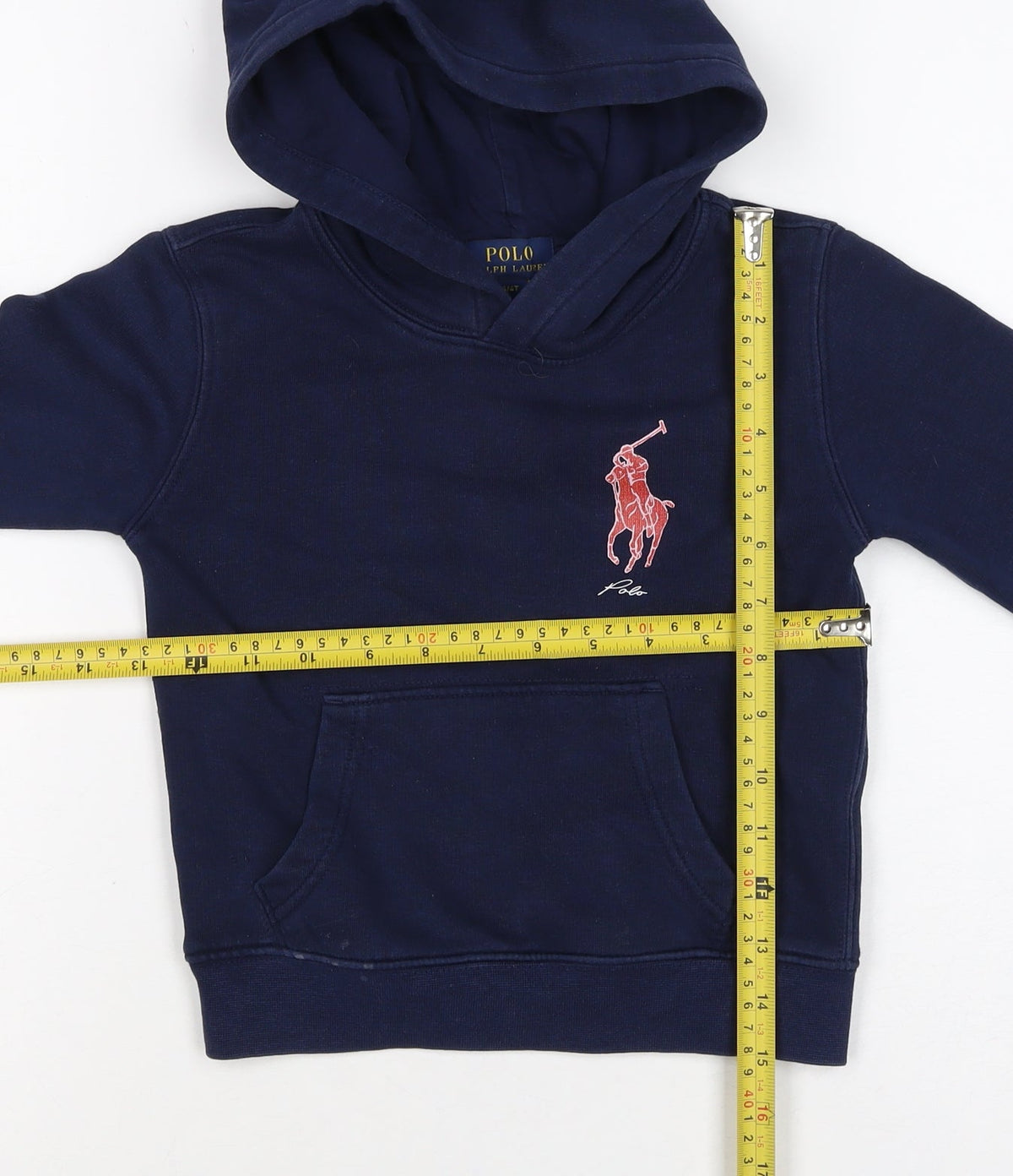 Ralph Lauren Boys Blue 4 Years Pullover Hoodie Embroidered Logo