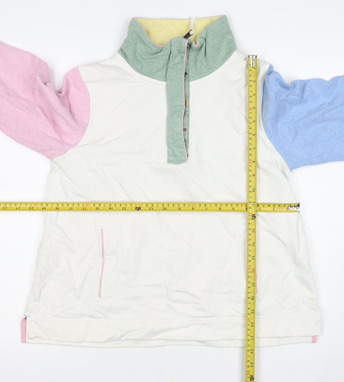 Joules Women’s UK 10 Multicoloured Colourblock Henley Sweatshirt