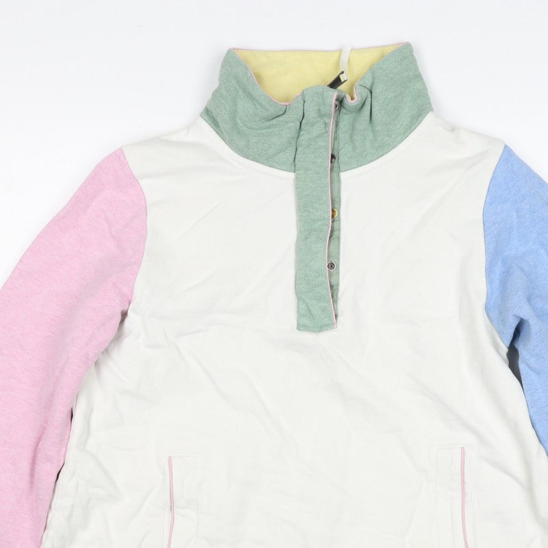 Joules Women’s UK 10 Multicoloured Colourblock Henley Sweatshirt