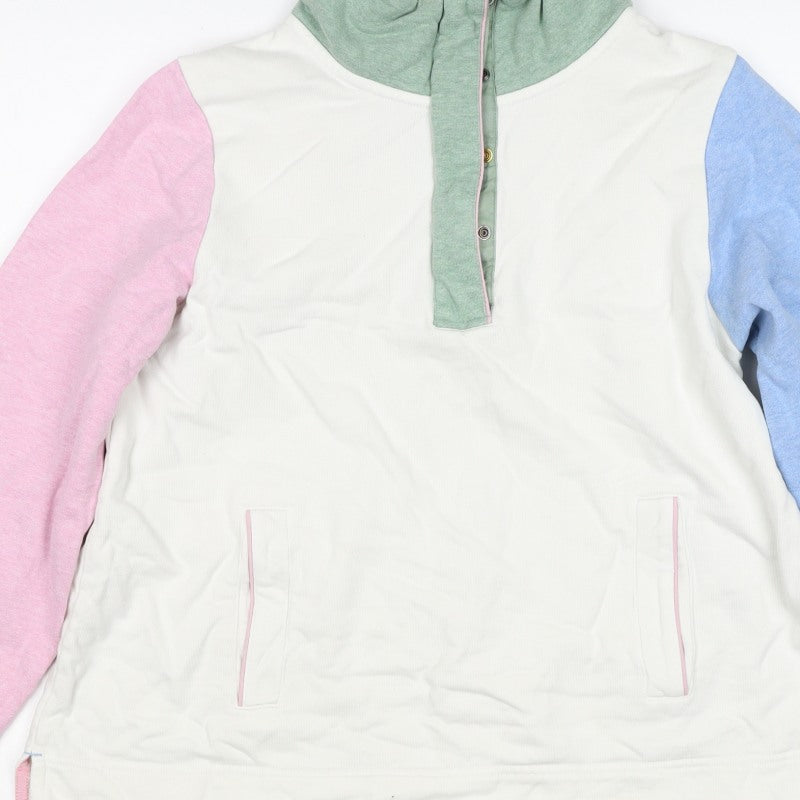 Joules Women’s UK 10 Multicoloured Colourblock Henley Sweatshirt