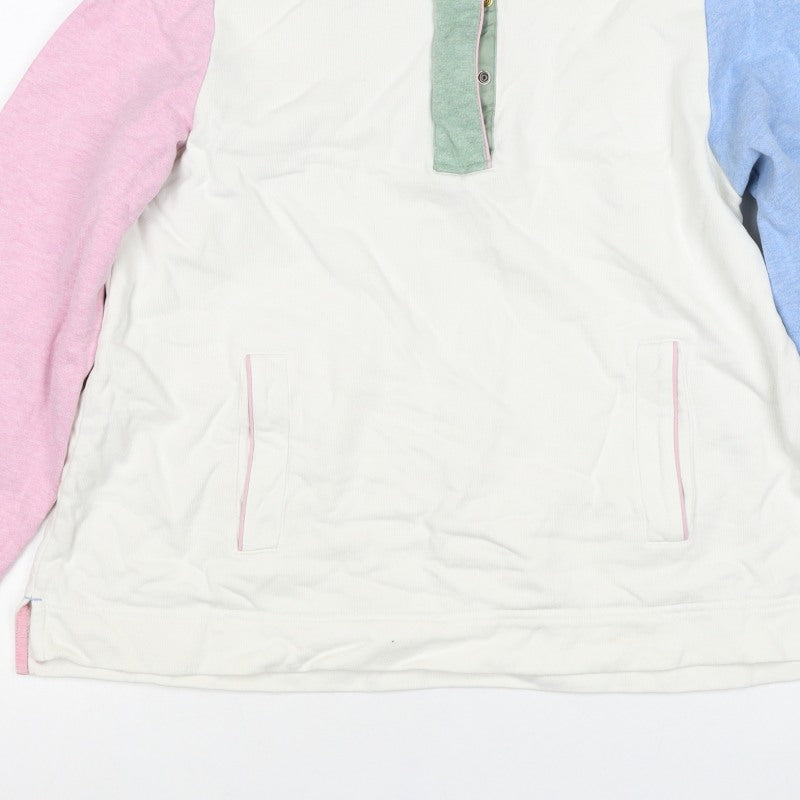 Joules Women’s UK 10 Multicoloured Colourblock Henley Sweatshirt