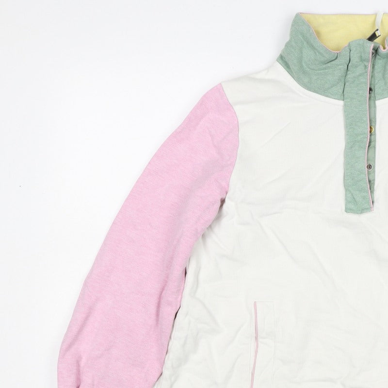 Joules Women’s UK 10 Multicoloured Colourblock Henley Sweatshirt