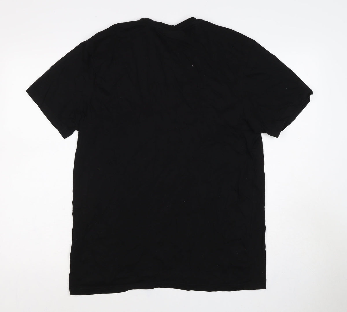 Fila Men’s Black Size S Embroidered Logo Crew Neck Cotton T-Shirt