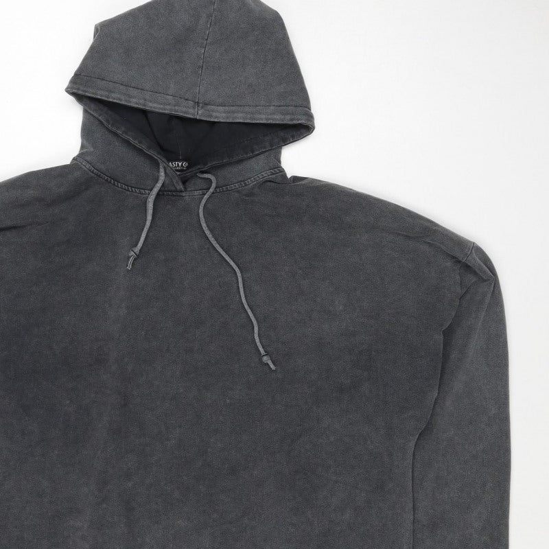 Nasty Gal Women’s Grey Hooded Pullover Sweatshirt Size L