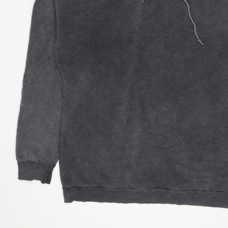 Nasty Gal Women’s Grey Hooded Pullover Sweatshirt Size L