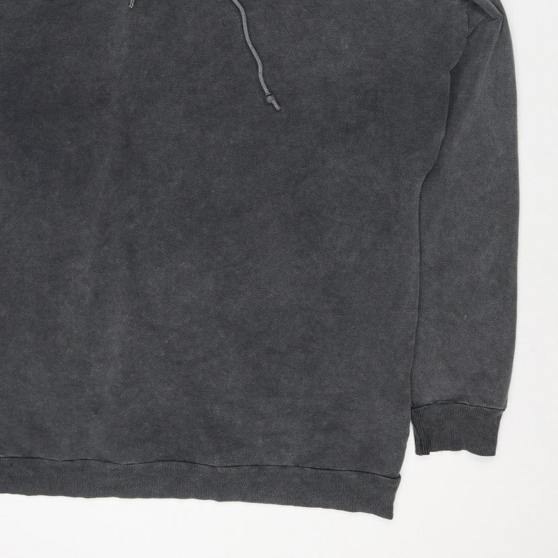 Nasty Gal Women’s Grey Hooded Pullover Sweatshirt Size L