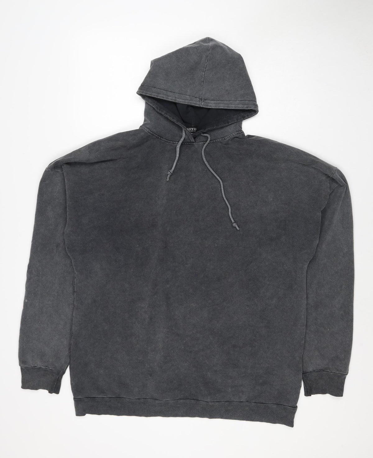 Nasty Gal Women’s Grey Hooded Pullover Sweatshirt Size L