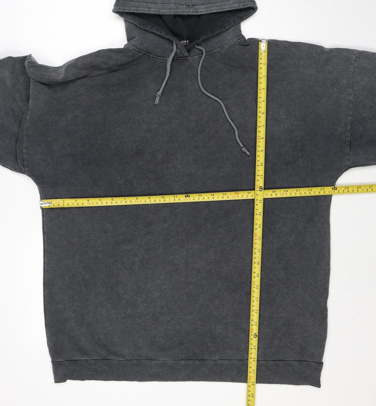 Nasty Gal Women’s Grey Hooded Pullover Sweatshirt Size L
