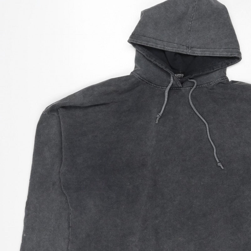 Nasty Gal Women’s Grey Hooded Pullover Sweatshirt Size L