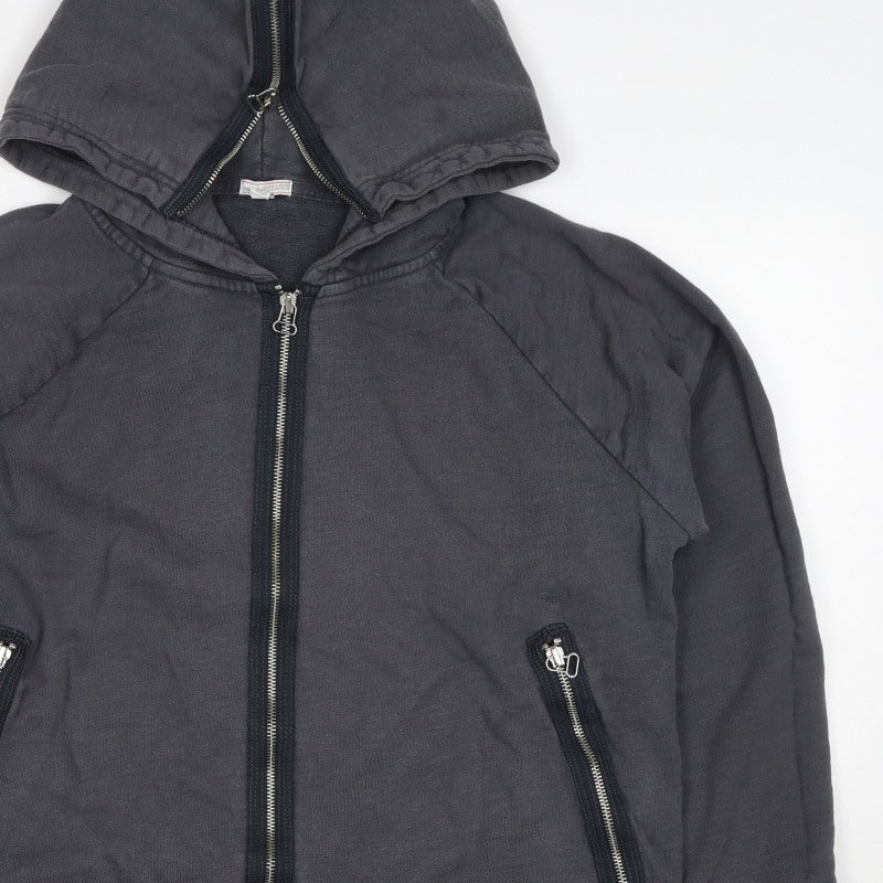 Gap Women’s Black L Full Zip Hooded Sweatshirt Zip Pockets