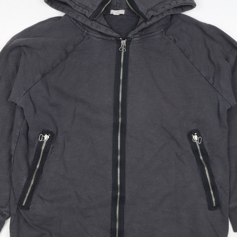 Gap Women’s Black L Full Zip Hooded Sweatshirt Zip Pockets